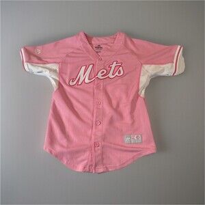 Majestic New York Mets Harvey Pink Baseball Jersey M (10-12)